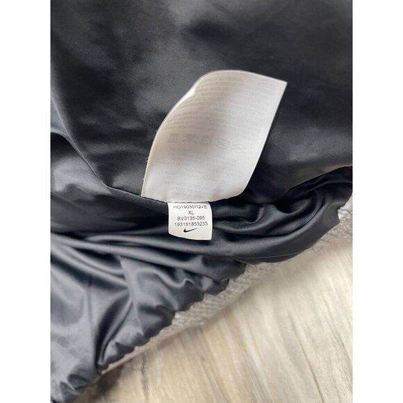 Nike Sportswear Shine Womens Puffer Jacket XL Silver Zip Synthetic Filled Coat - Picture 6 of 8